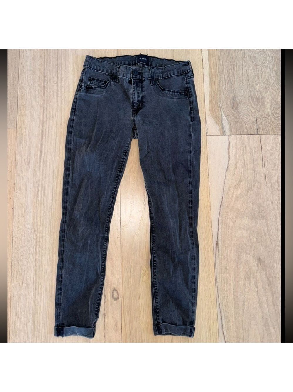Hudson Jeans Black Cuffed Jeans Zipper Fly Size 27